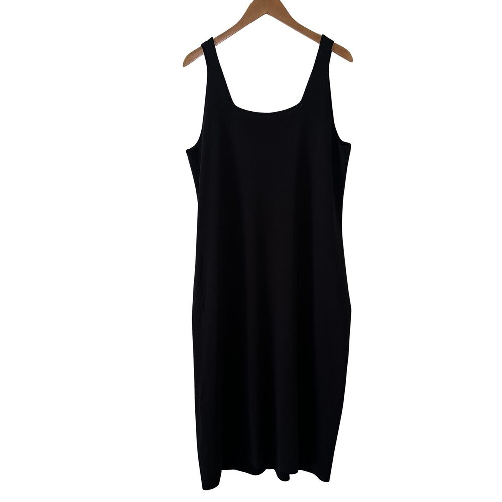 Universal Standard Remi Crepe Dress Black Size L Large 22-24 NWT